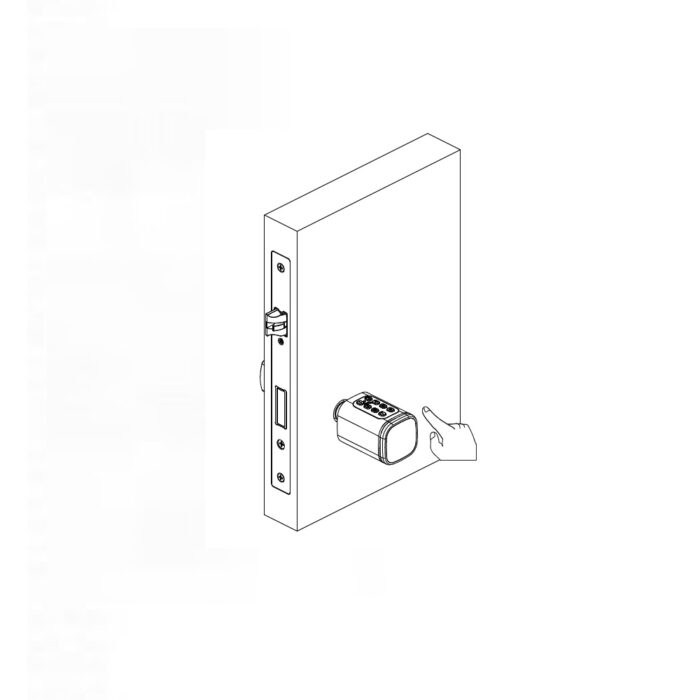 Cerradura electrónica inteligente Bluetooth color plata con cilindro de 60 mm